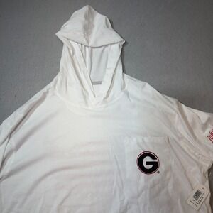 Johnnie-O Georgia Bulldogs Mens XL White Edison 2.0 Hoodie T-Shirt NWT JMLT2731